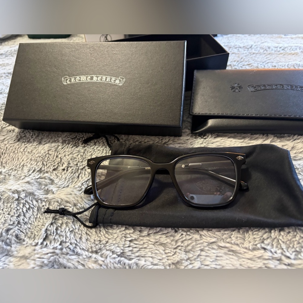 Chrome Hearts Black Rectangular Eyewear - image 1